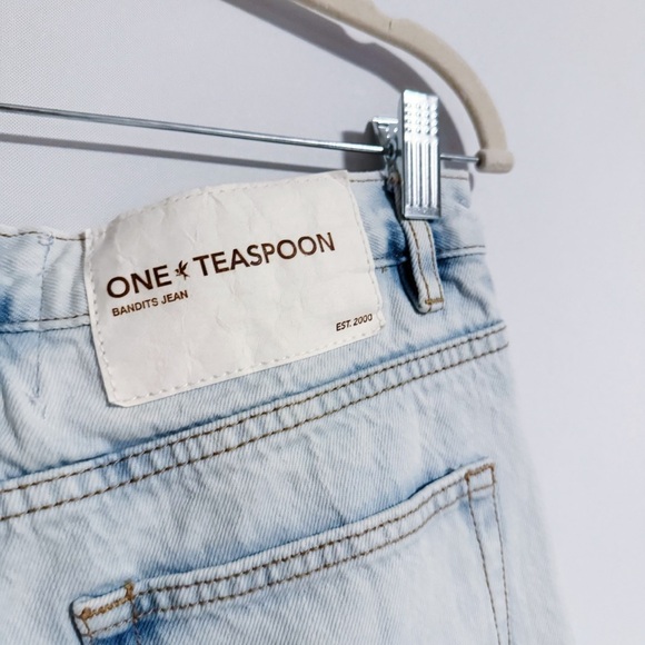 One Teaspoon - Bandits Light Blue Distressed Jeans - Picture 6 of 7